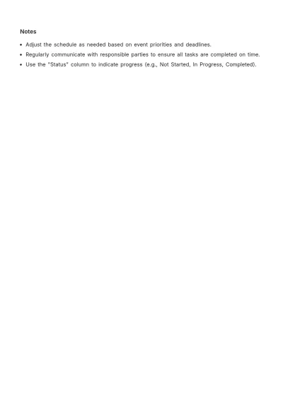 Free Event Planner Schedule Template to Edit Online