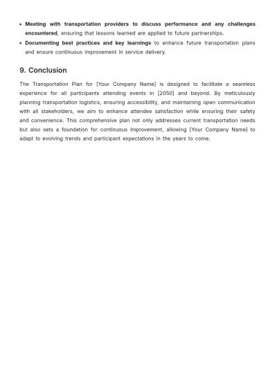 Free Event Planner Transportation Plan Template to Edit Online