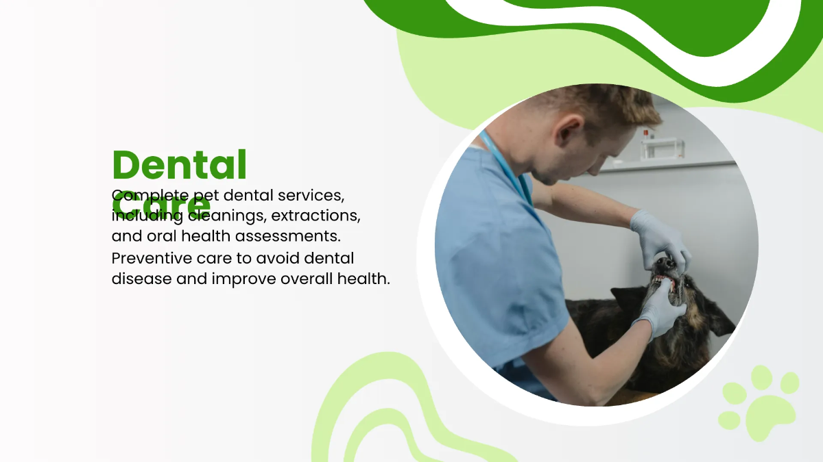 Free Veterinary Clinic Presentation Template to Edit Online