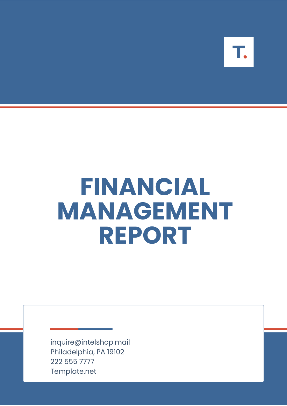 Financial Management Report Template - Edit Online & Download