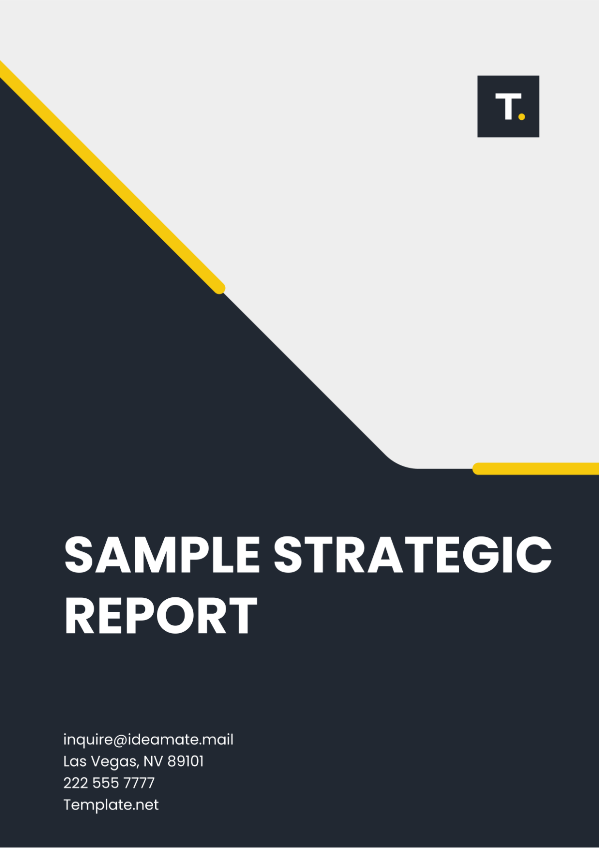 Sample Strategic Report Template - Edit Online & Download