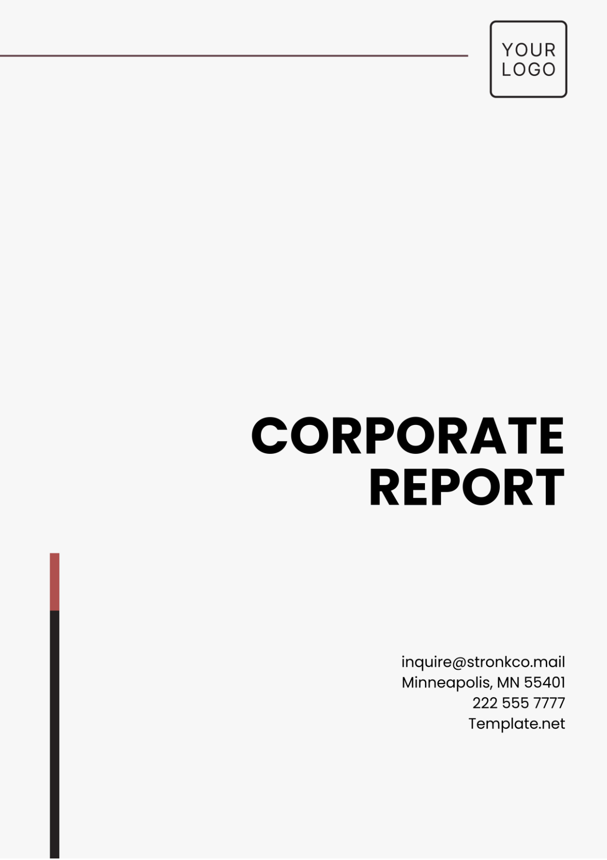 Corporate Report Template - Edit Online & Download