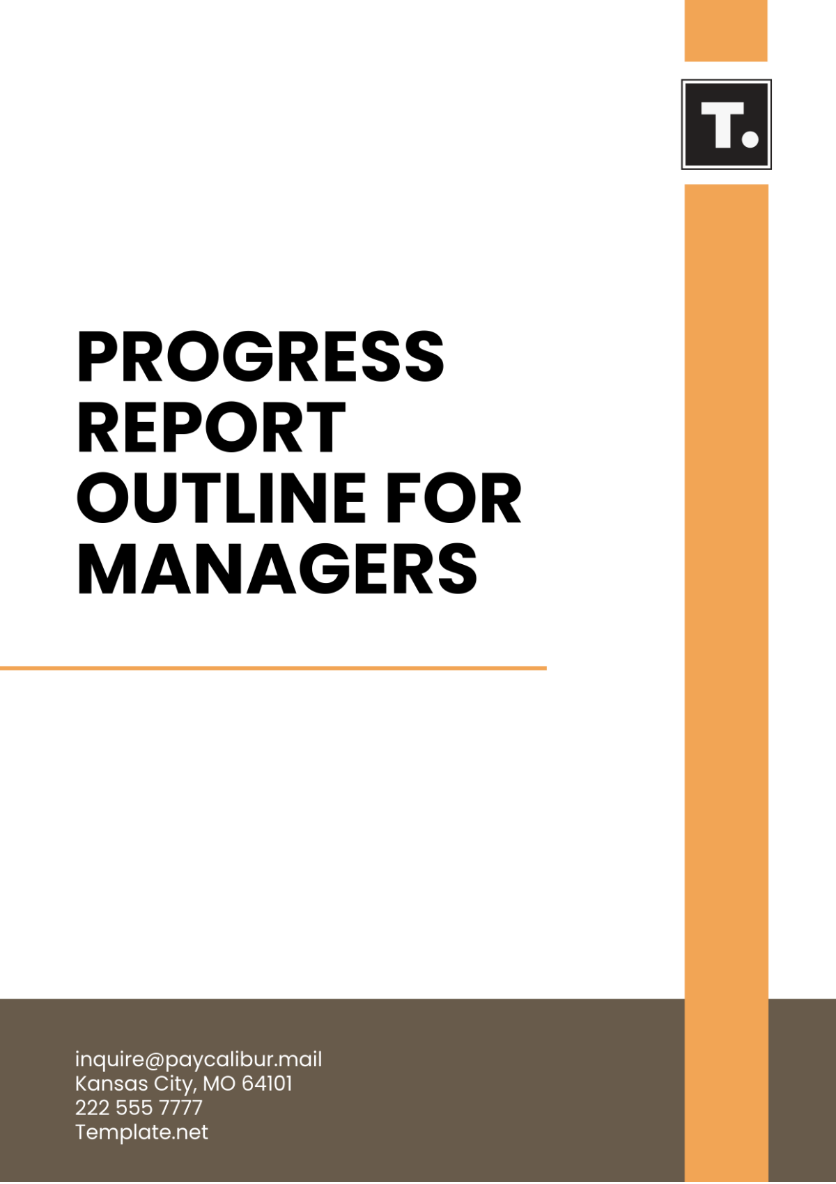 Progress Report Outline Template for Managers - Edit Online & Download