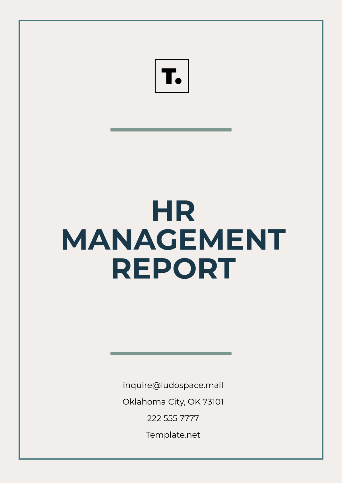 HR Management Report Template - Edit Online & Download