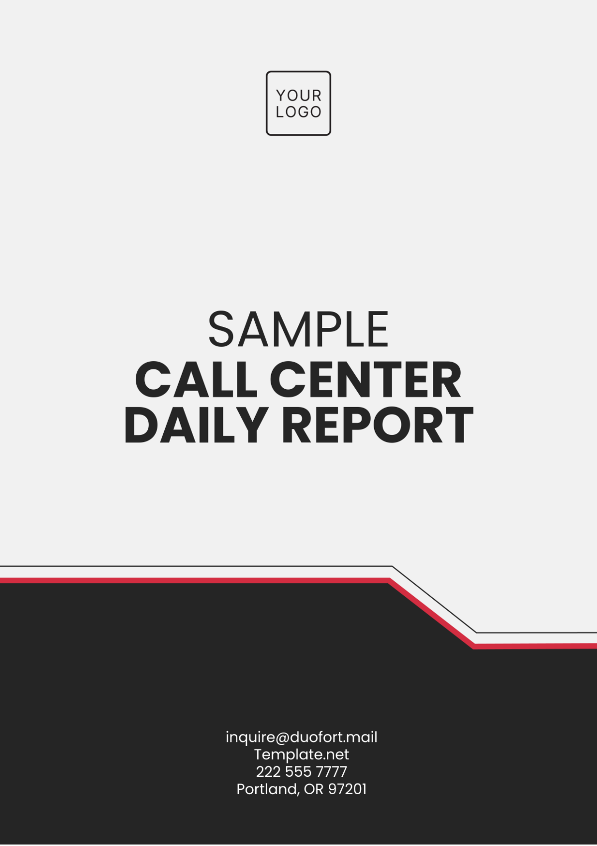 Sample Call Center Daily Report Template - Edit Online & Download