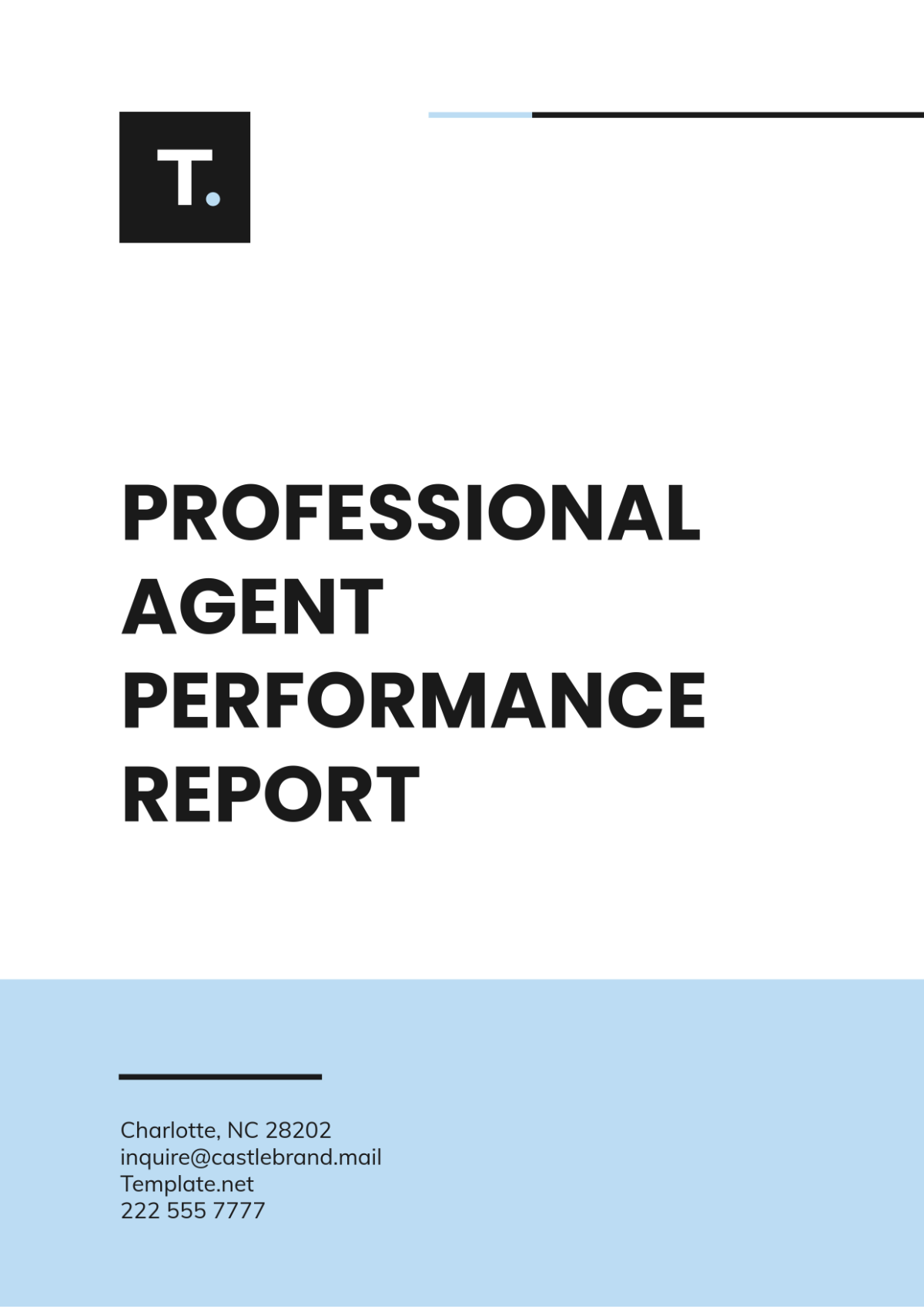 Professional Agent Performance Report Template - Edit Online & Download