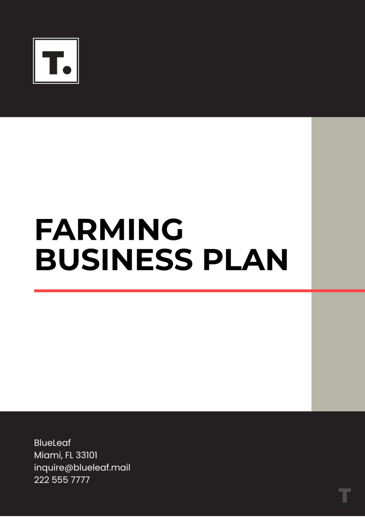 Farming Business Plan Template - Edit Online & Download