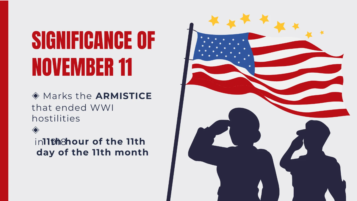 Free Veterans Day Presentation Template to Edit Online