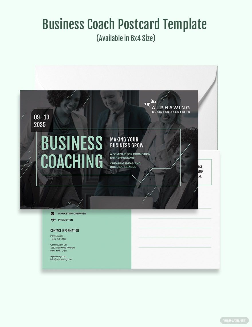 Business Coach Postcard Template