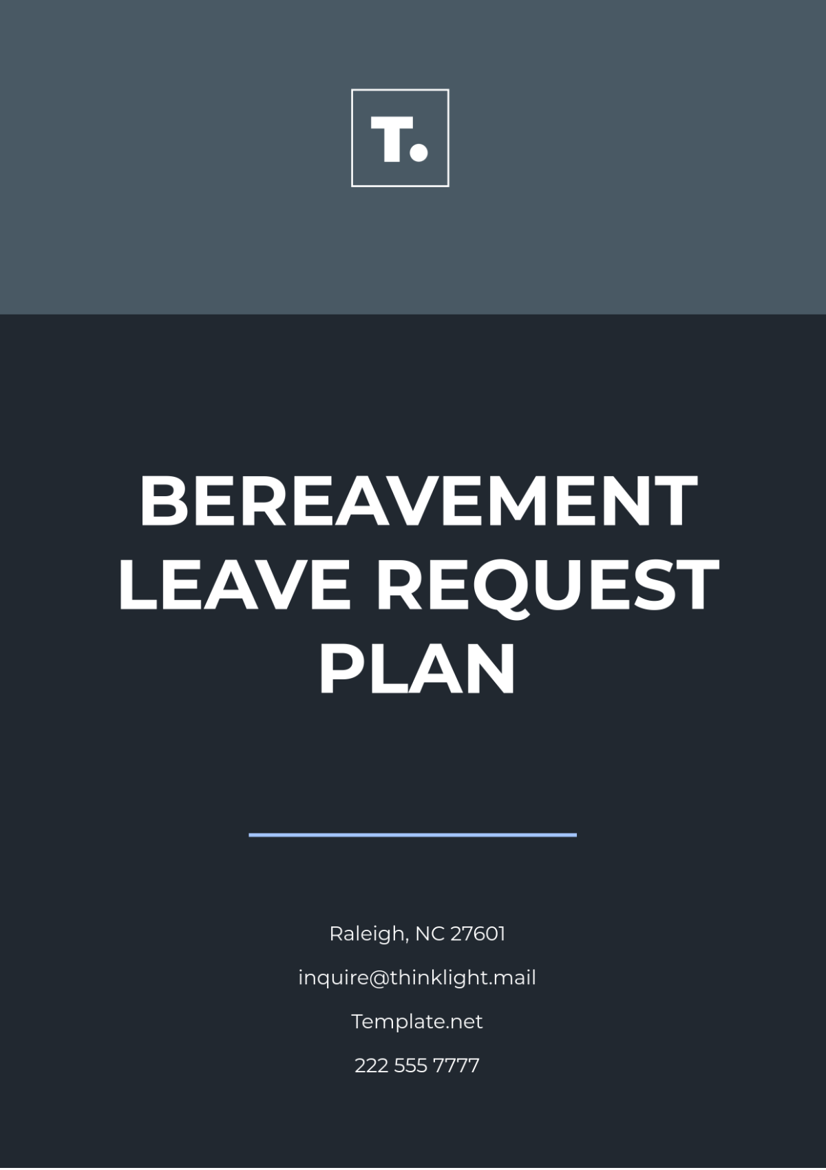 Bereavement Leave Request Plan Template - Edit Online & Download