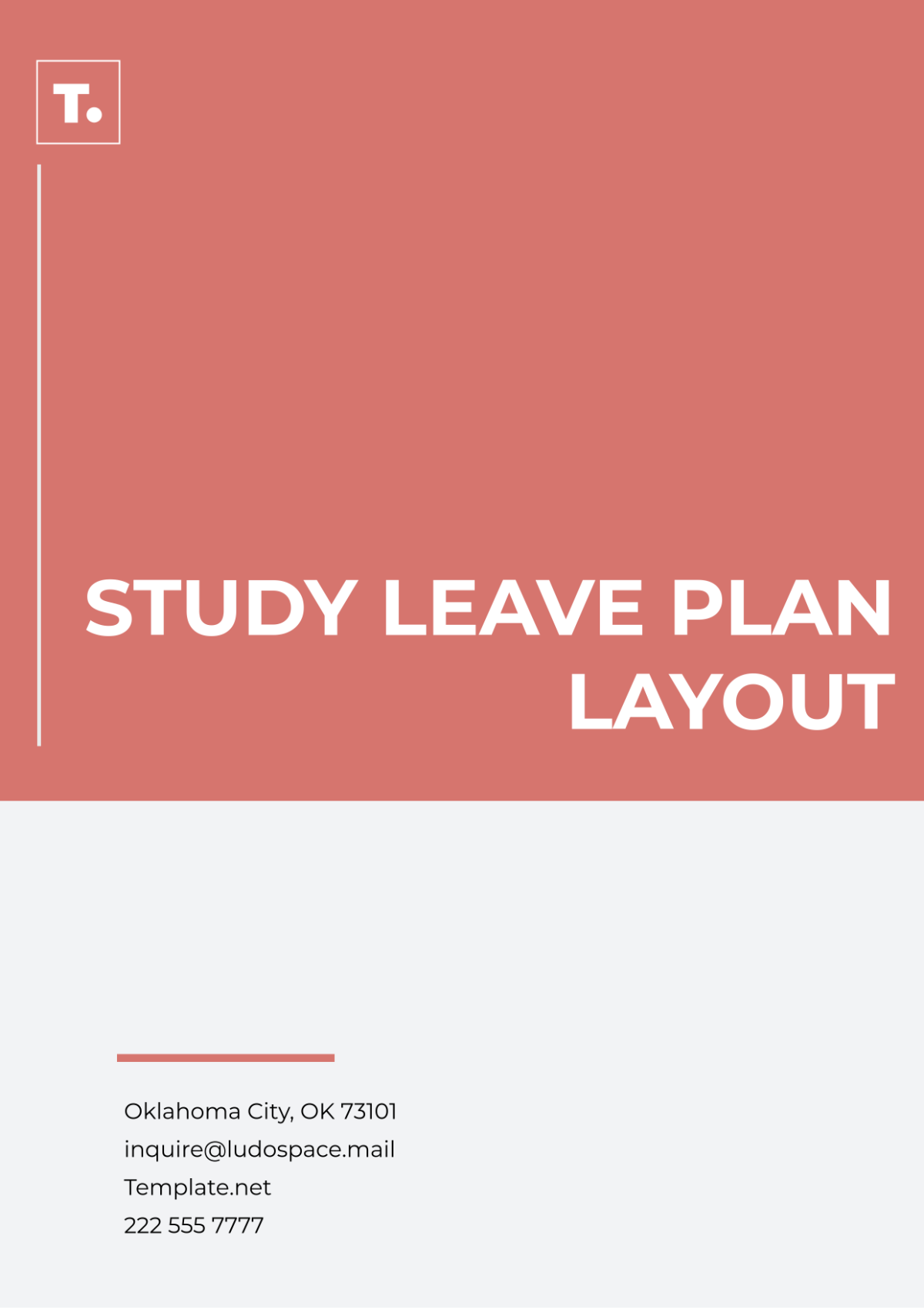 Study Leave Plan Layout Template - Edit Online & Download