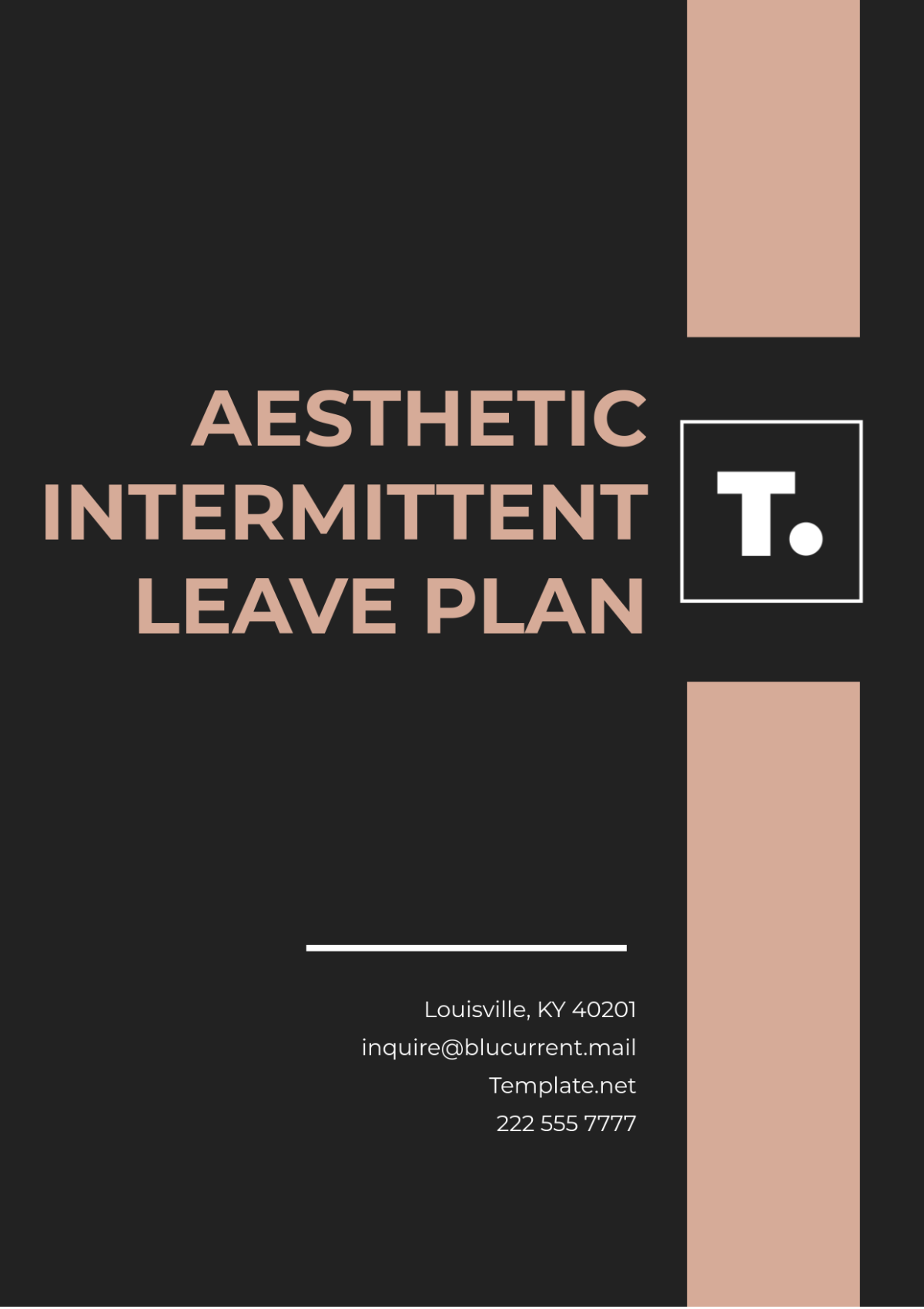 Aesthetic Intermittent Leave Plan Template - Edit Online & Download