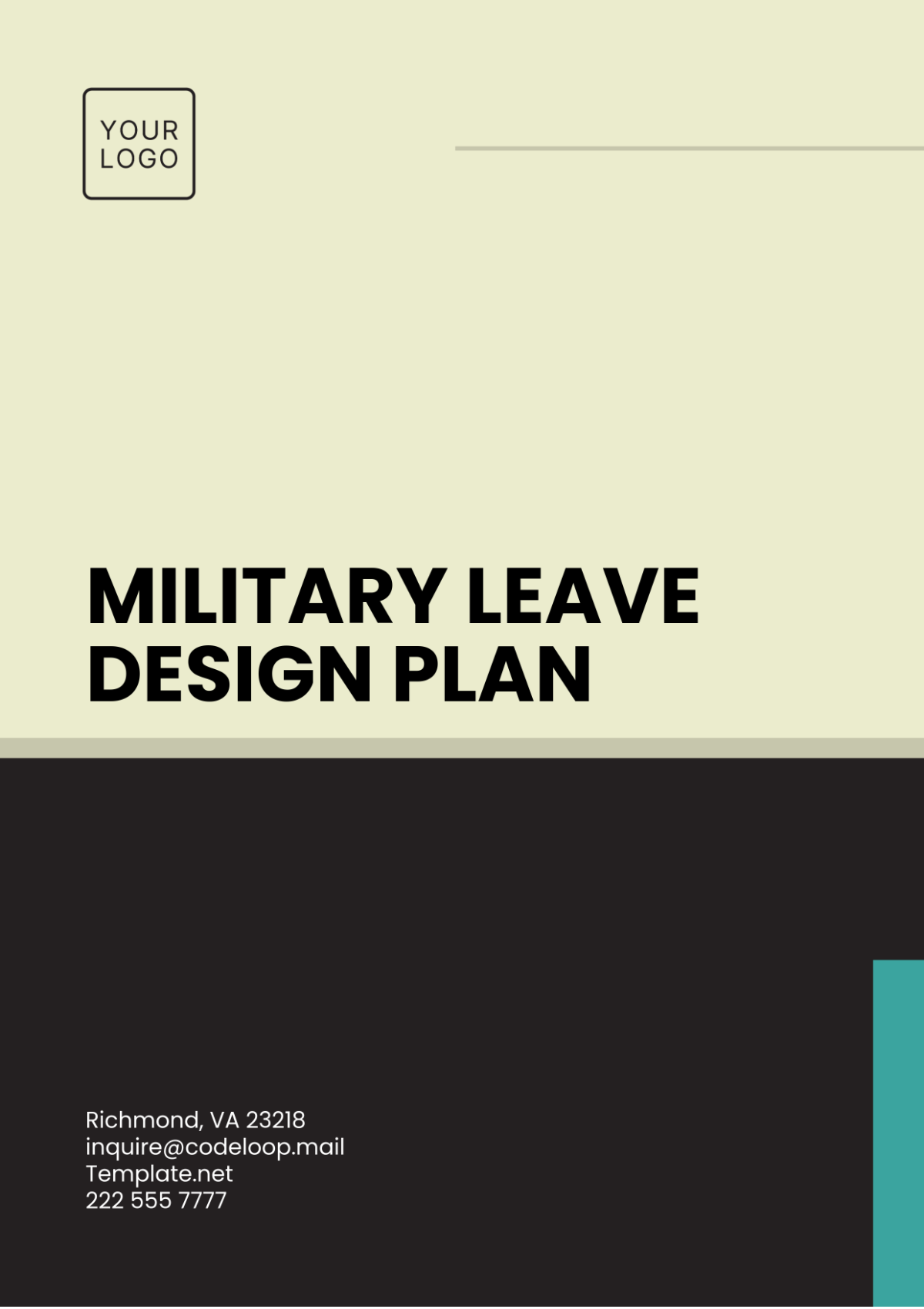 Military Leave Design Plan Template - Edit Online & Download