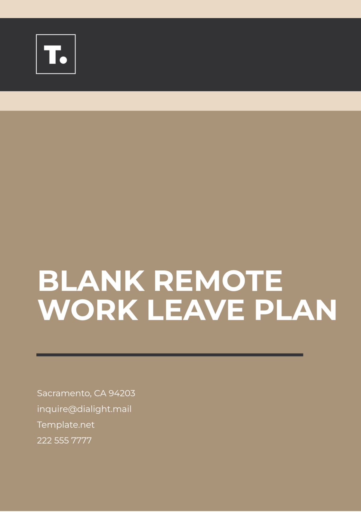 Blank Remote Work Leave Plan Template - Edit Online & Download