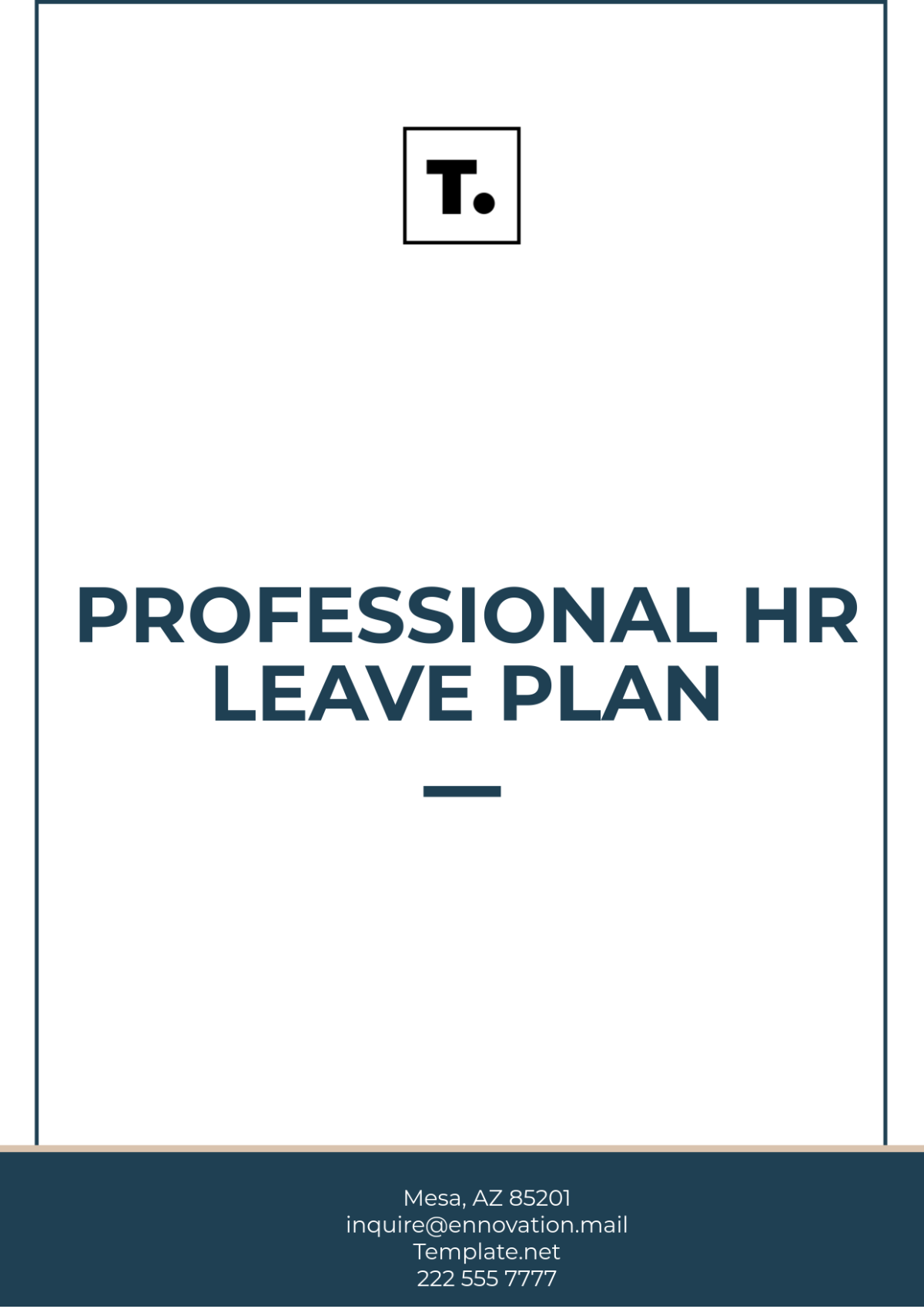 Professional HR Leave Plan Template - Edit Online & Download