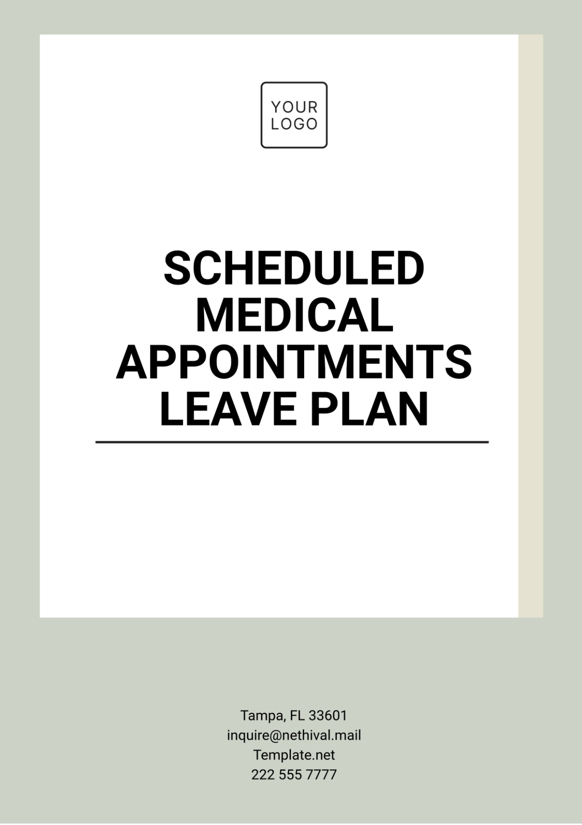 Scheduled Medical Appointments Leave Plan Template