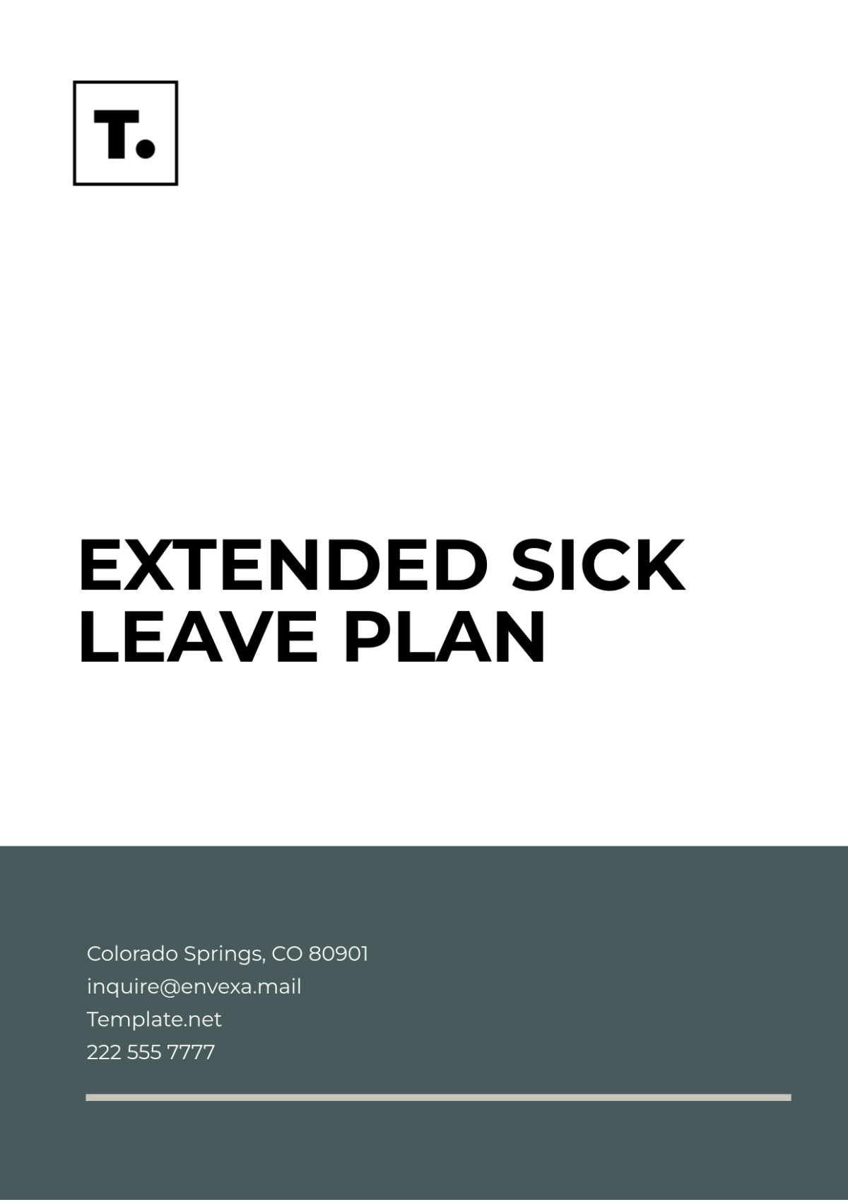 Extended Sick Leave Plan Template