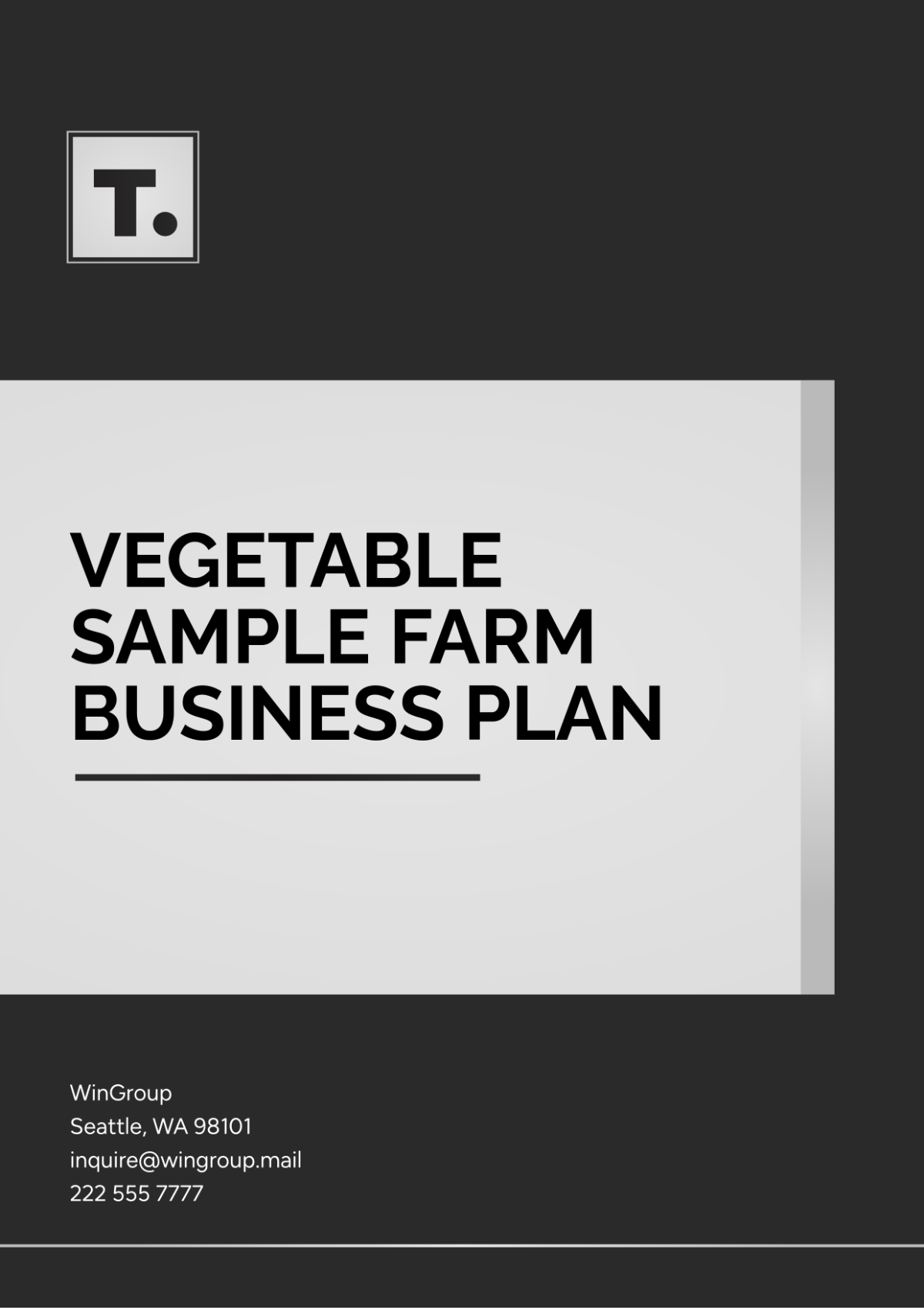 Vegetable Sample Farm Business Plan Template - Edit Online & Download