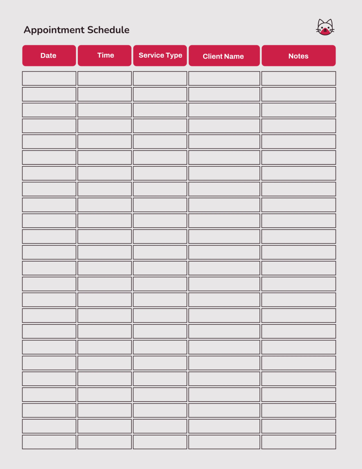 Free Pet Care Planner Template to Edit Online