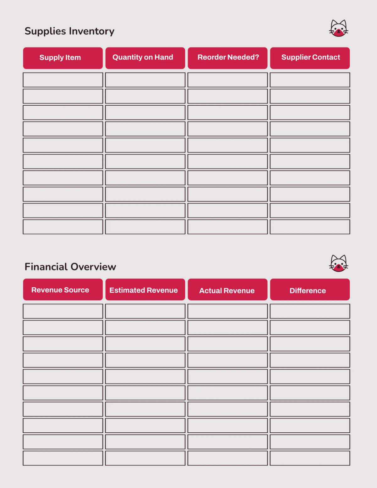 Free Pet Care Planner Template to Edit Online