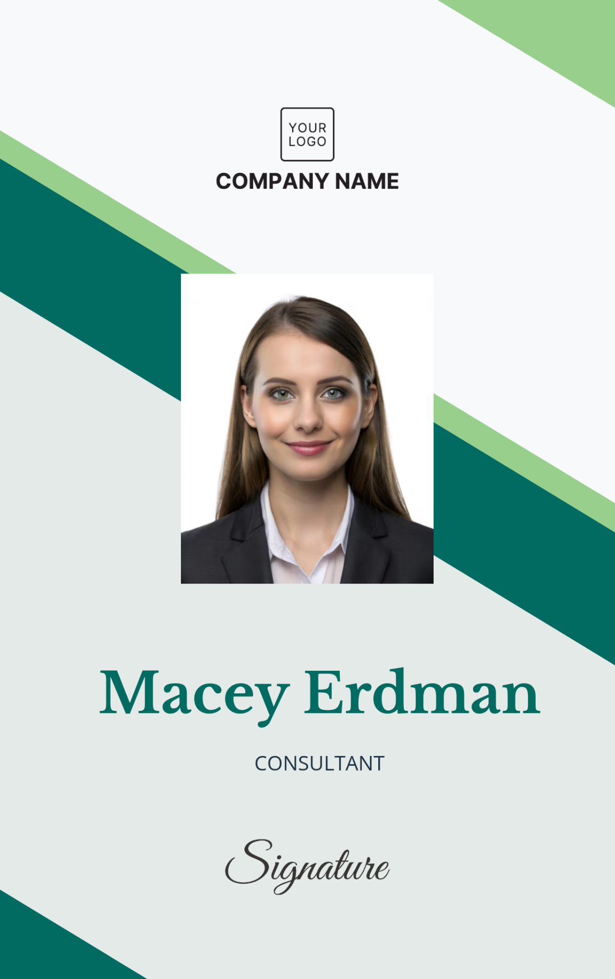 Consulting Firm ID Card Template