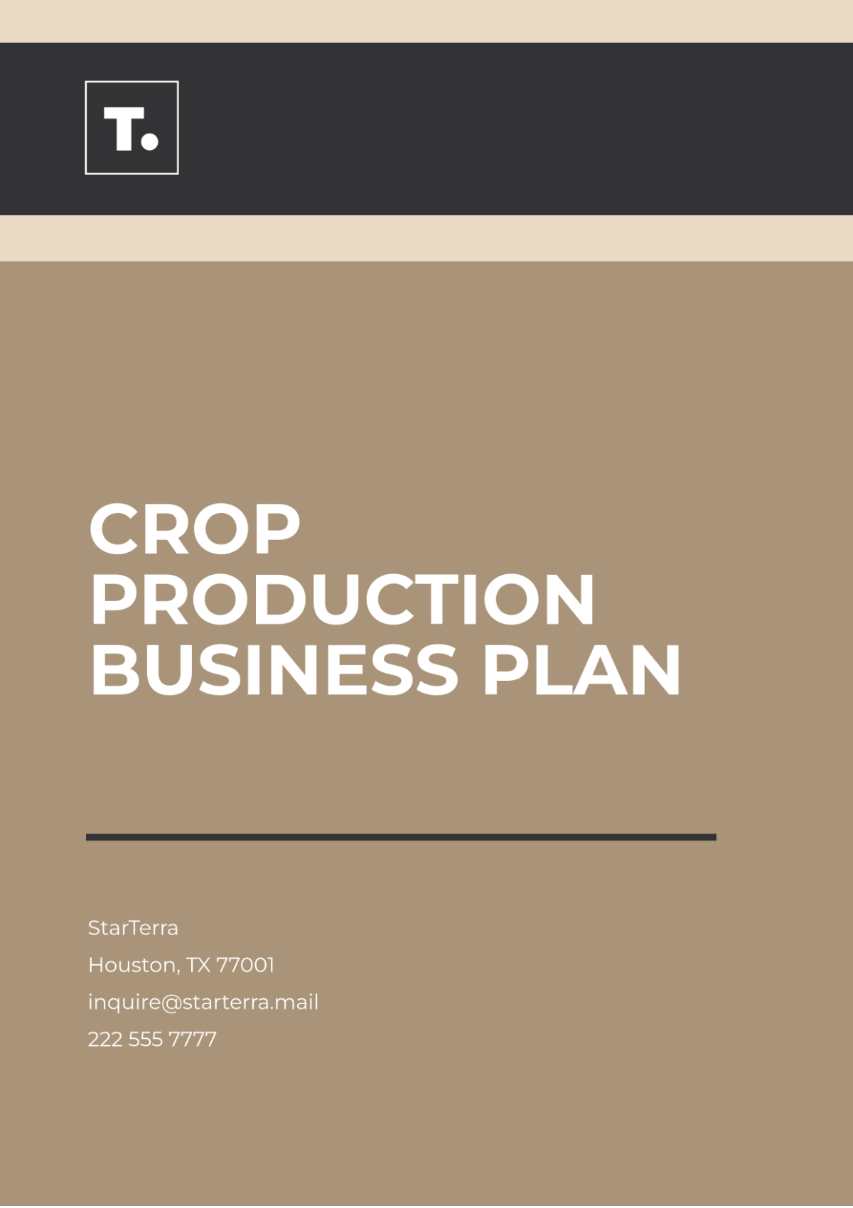 Crop Production Business Plan Template - Edit Online & Download