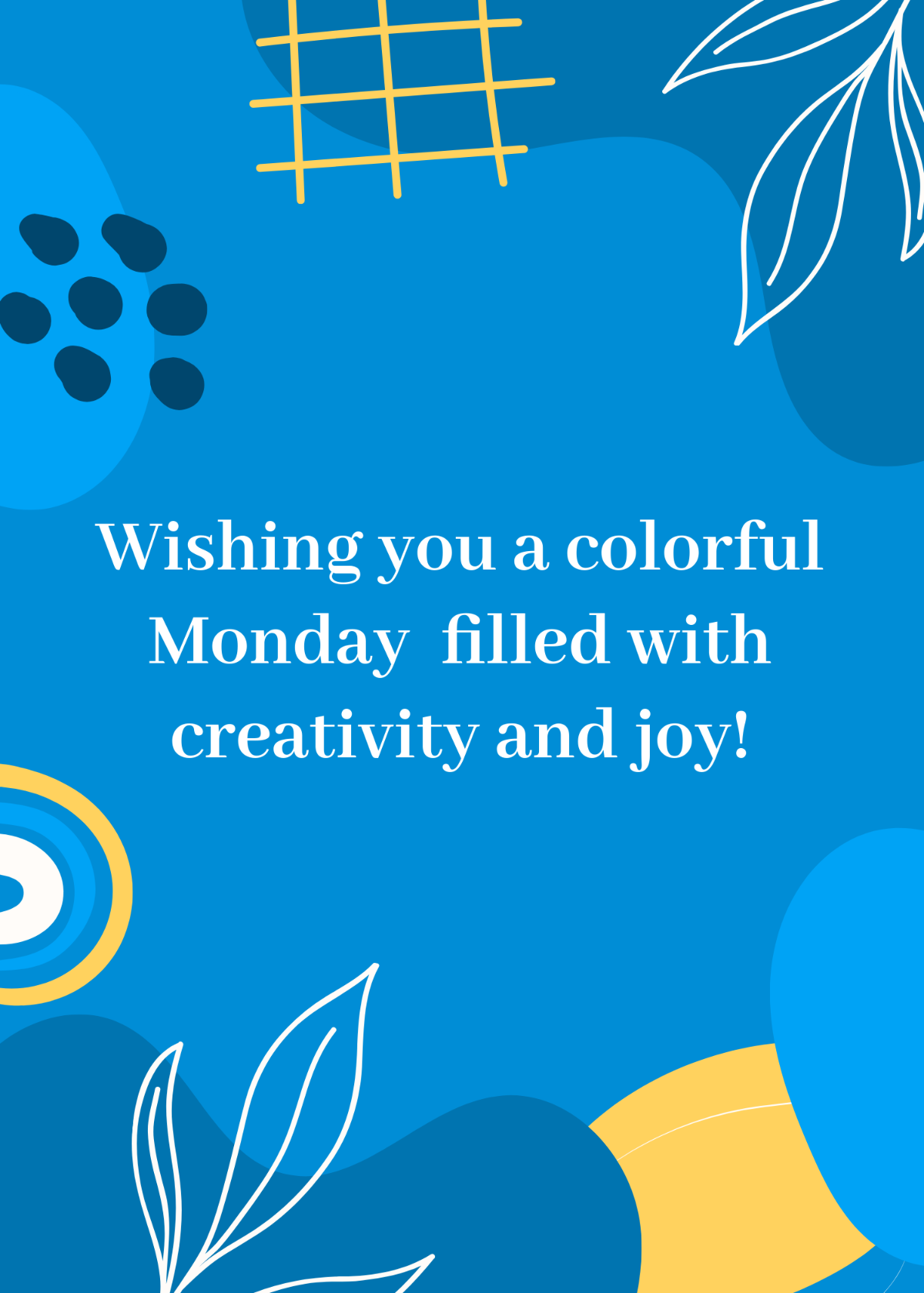 Creative Monday Greeting Card Template