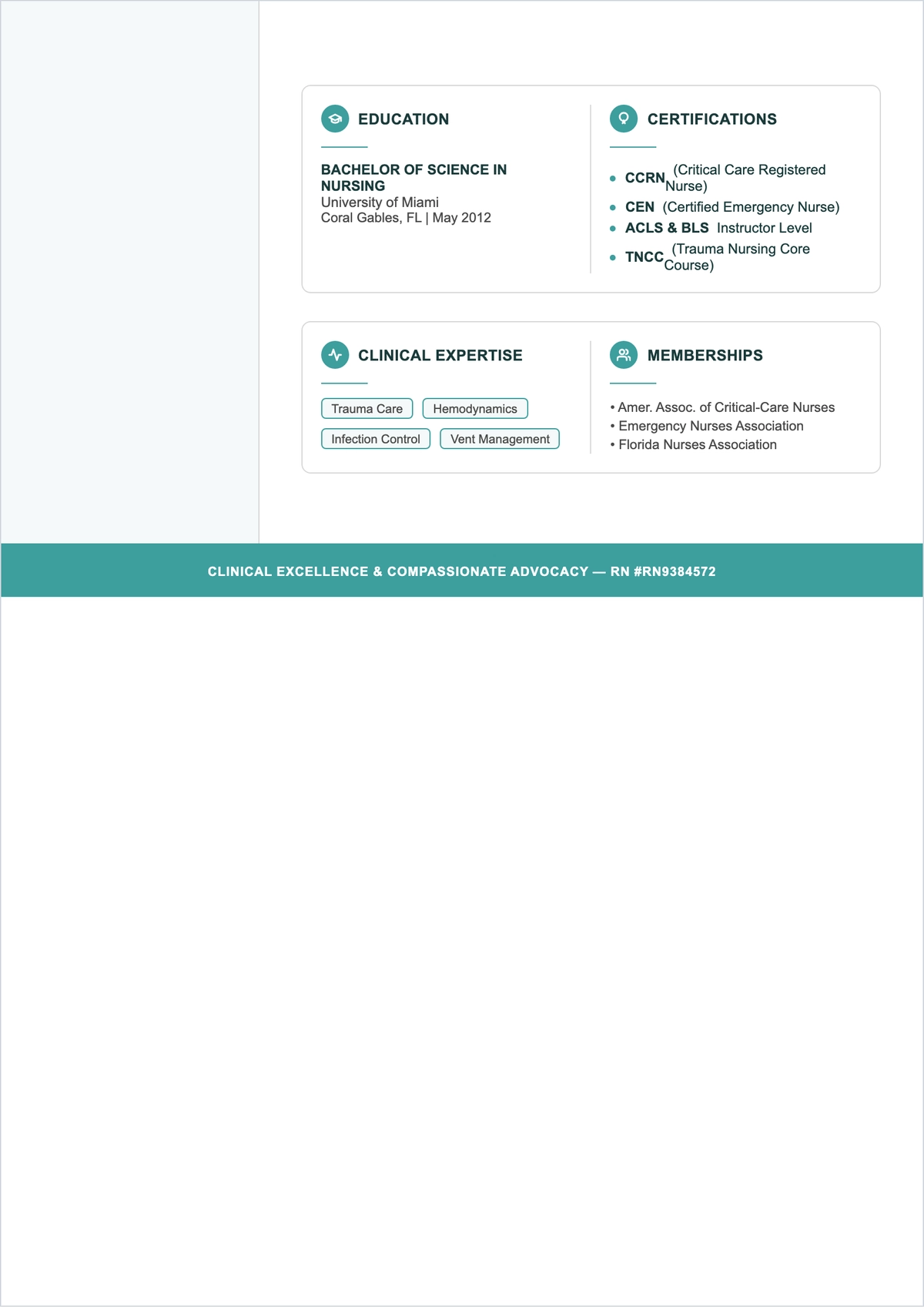 Free Healthcare ATS CV Template, AI Resume Builder