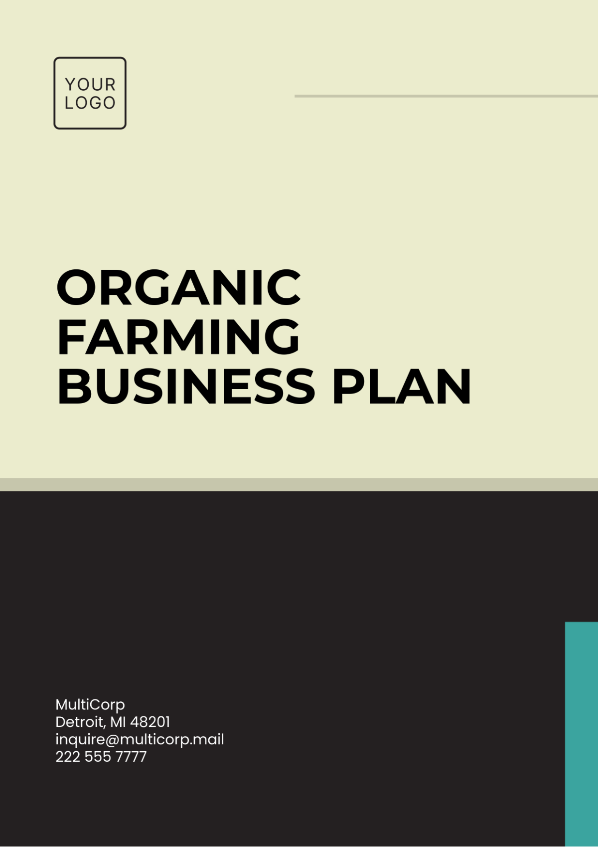 Organic Farming Business Plan Template - Edit Online & Download