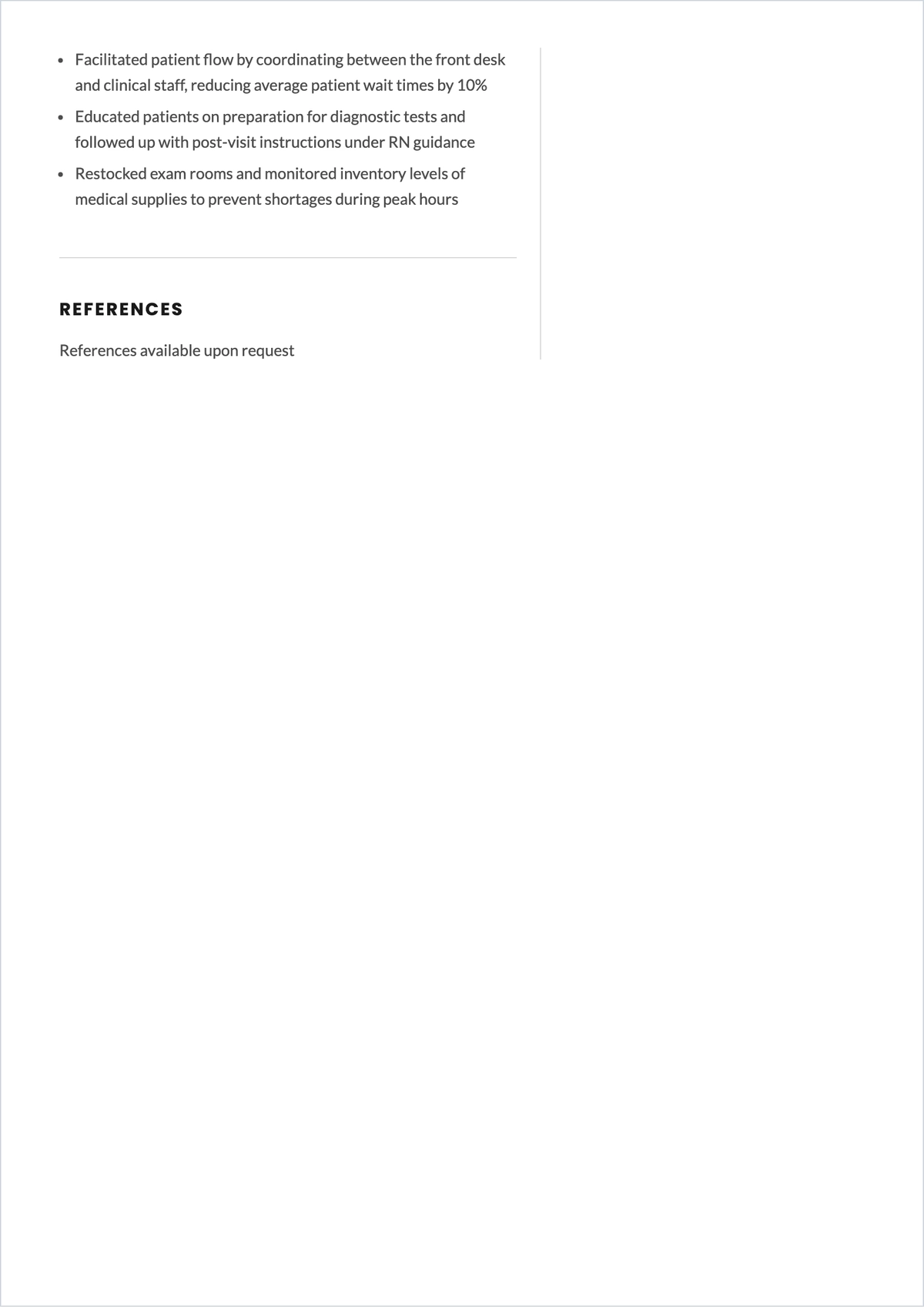Free Entry-Level Healthcare ATS Resume Template, AI Resume Builder