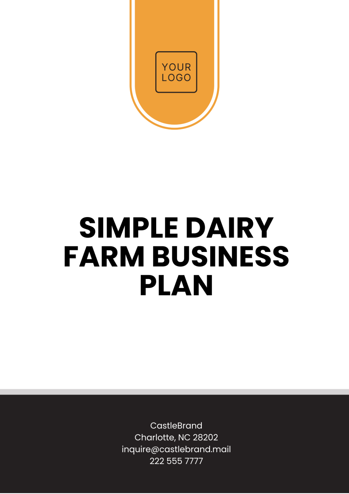 Simple Dairy Farm Business Plan Template - Edit Online & Download