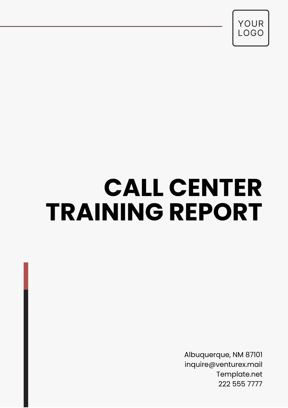 Call Center Training Report Template - Edit Online & Download