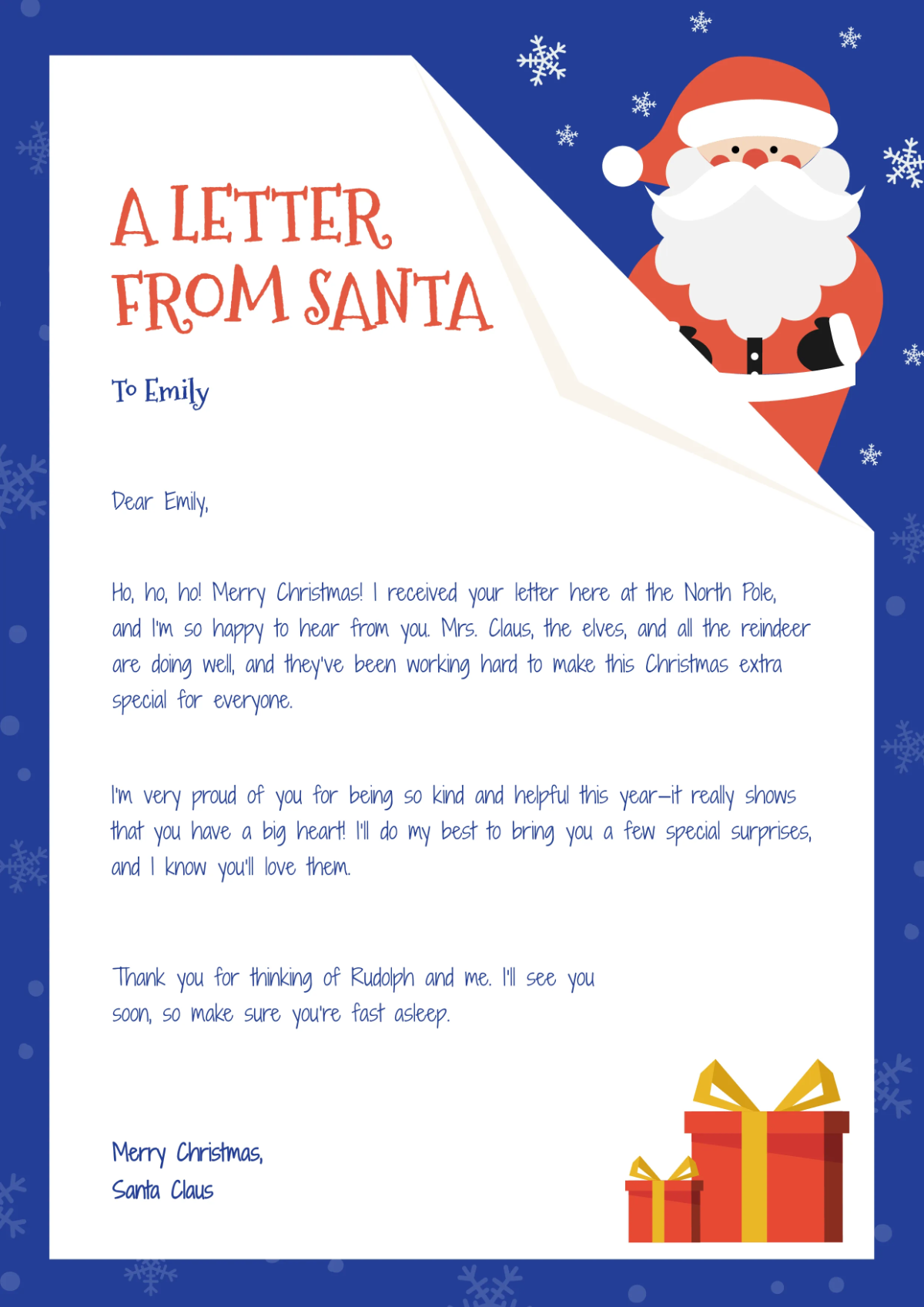 Free Christmas Letter Templates Editable And Printable