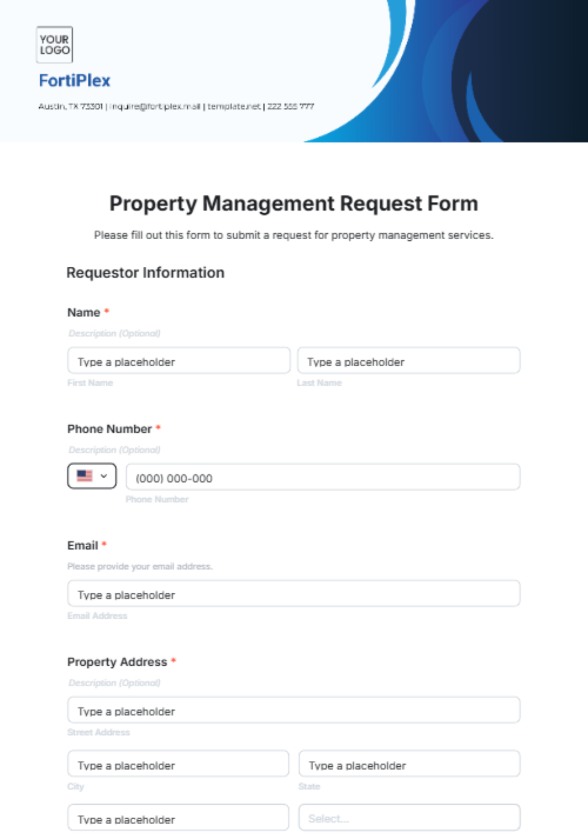 Property Management Request Form Template - Edit Online & Download