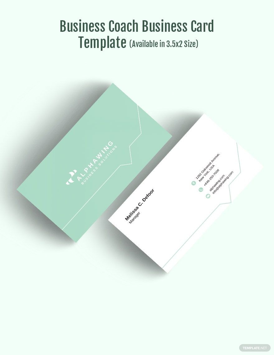 Business Coach Business Card Template in Word, Illustrator, PSD, Apple Pages, Publisher, InDesign
