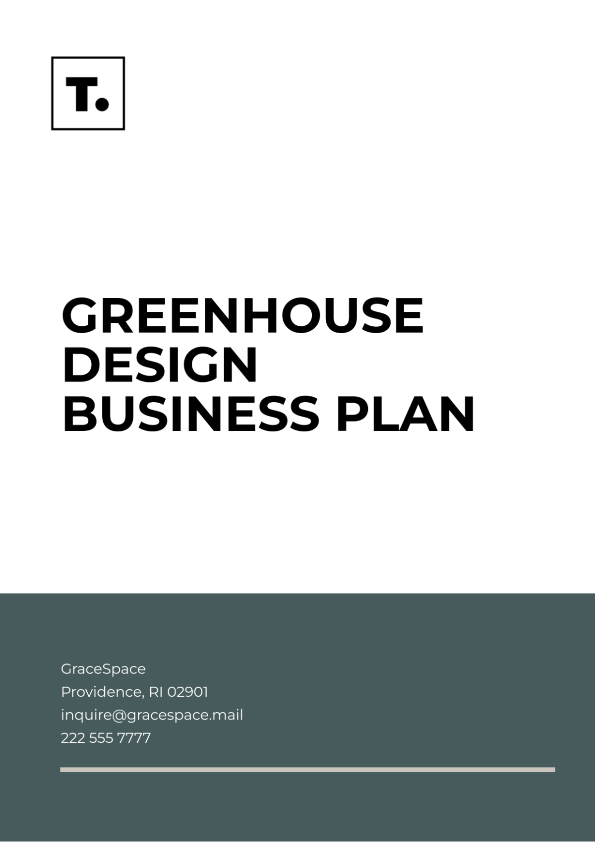 Greenhouse Design Business Plan Template - Edit Online & Download