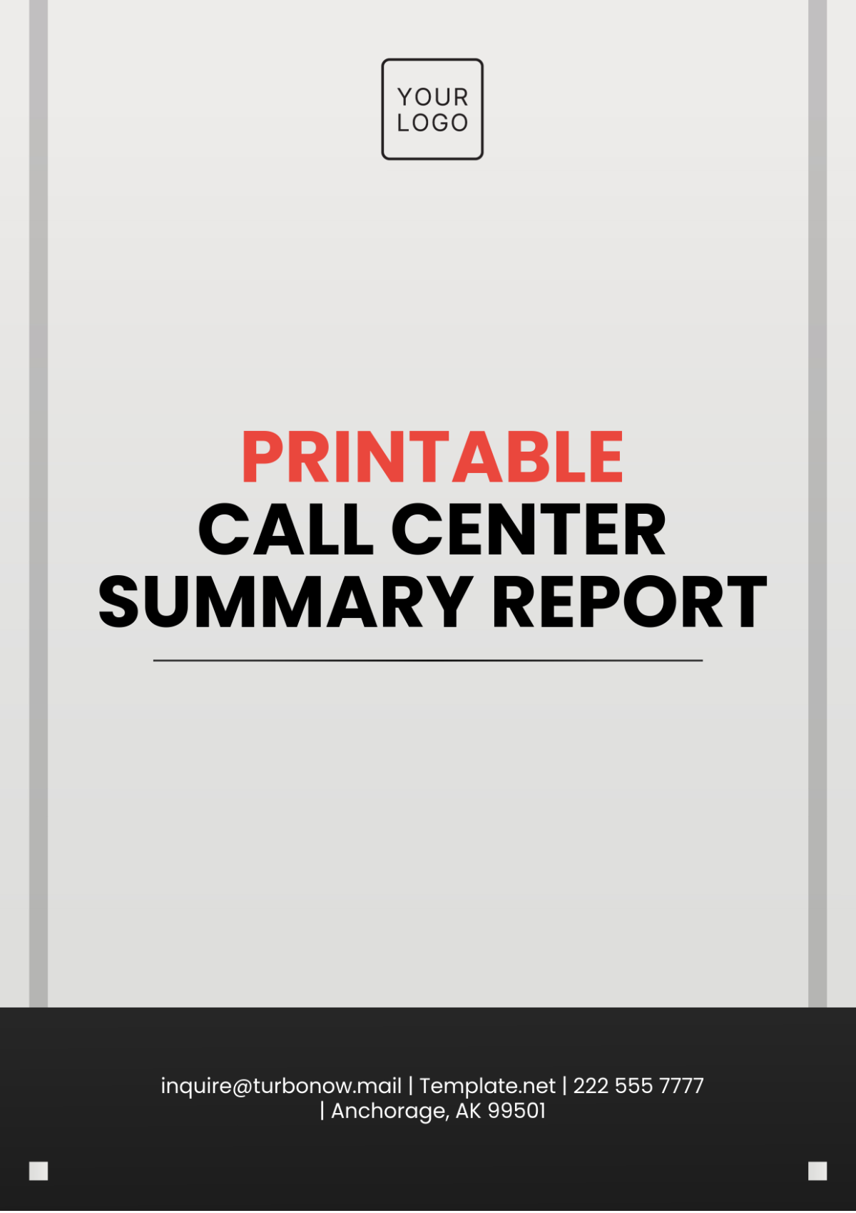 Printable Call Center Summary Report Template - Edit Online & Download