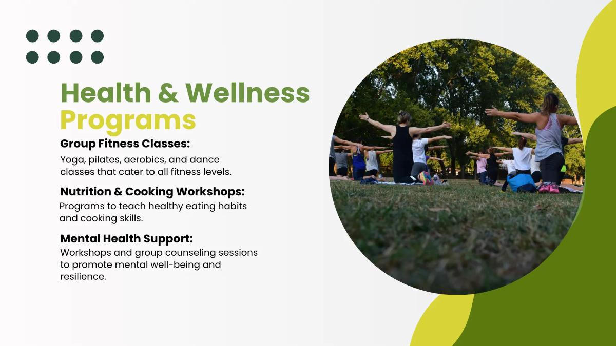 Free Community Center Presentation Template to Edit Online