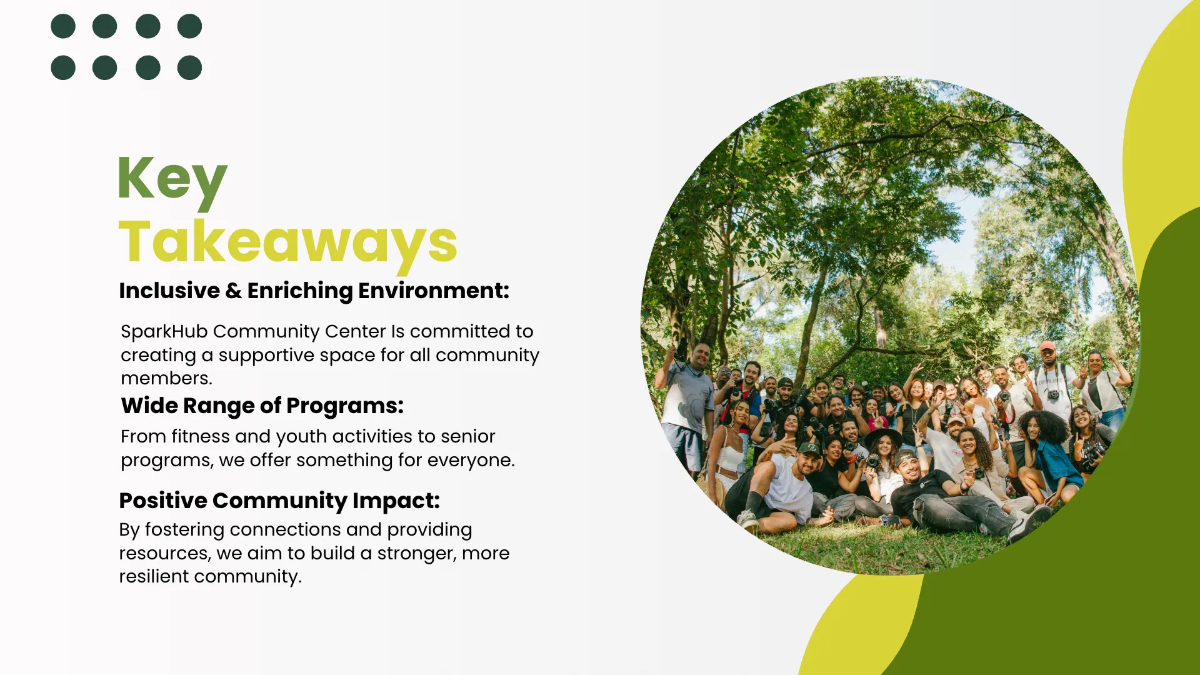 Free Community Center Presentation Template to Edit Online