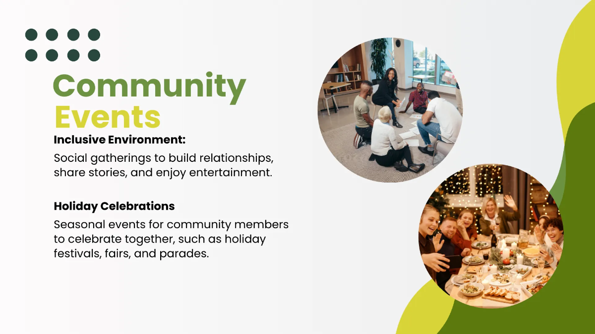 Free Community Center Presentation Template to Edit Online