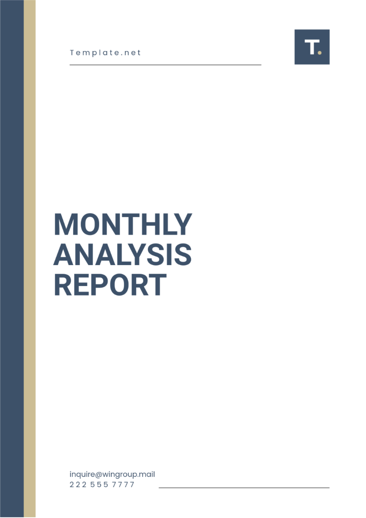 Monthly Analysis Report Template - Edit Online & Download