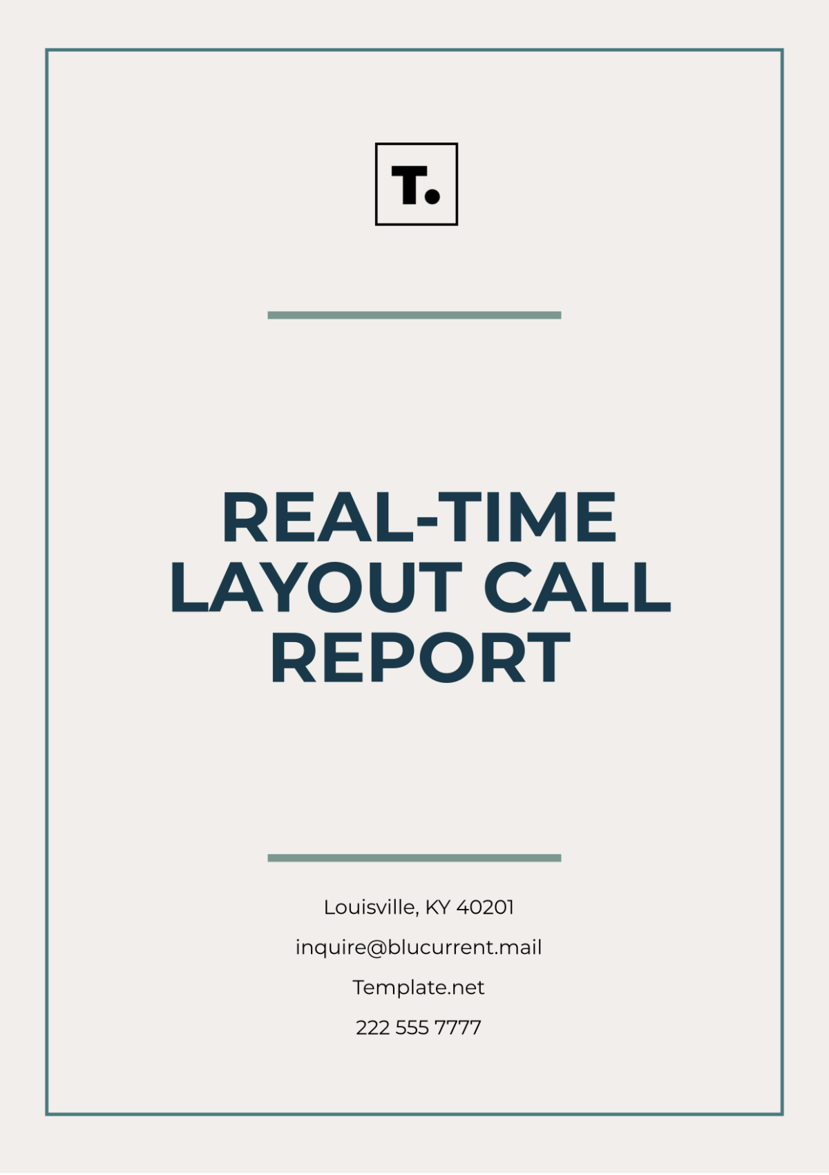 Real-Time Layout Call Report Template - Edit Online & Download