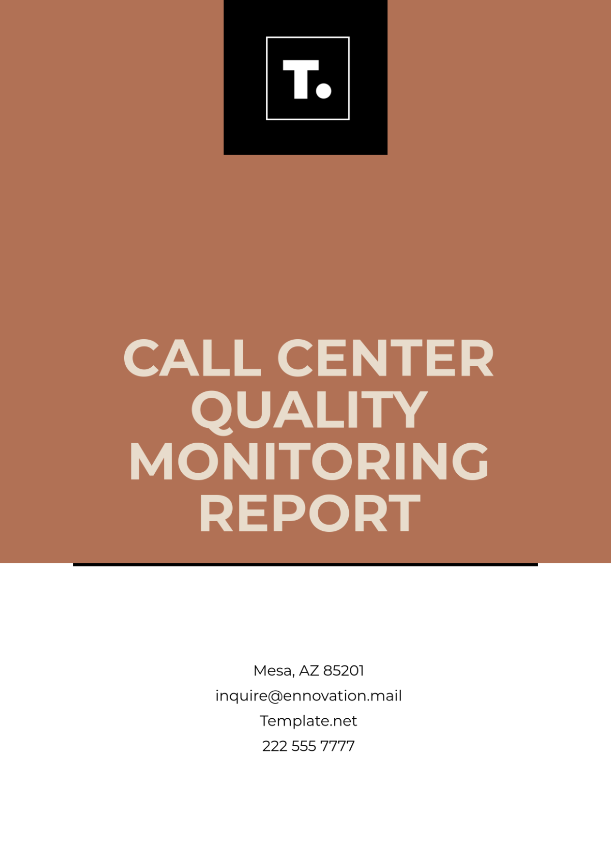 Call Center Quality Monitoring Report Template - Edit Online & Download