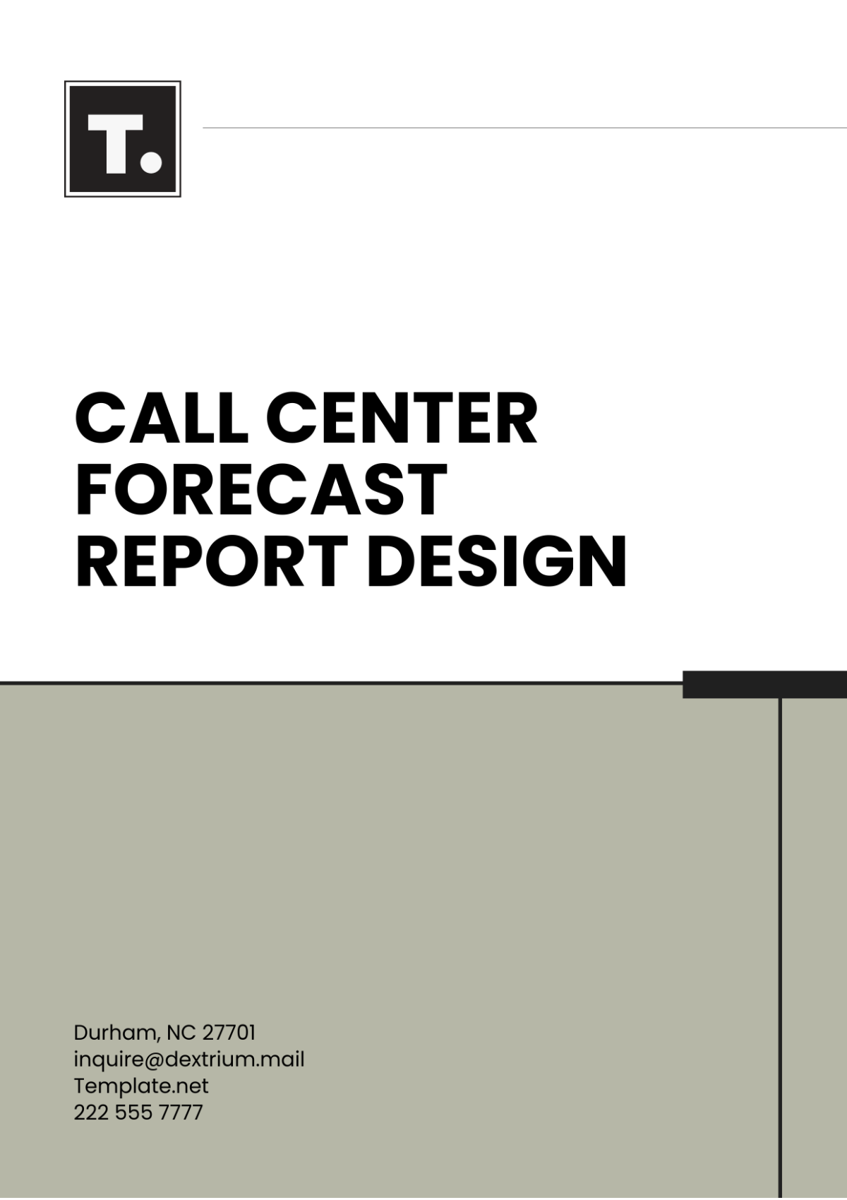 Call Center Forecast Report Design Template - Edit Online & Download