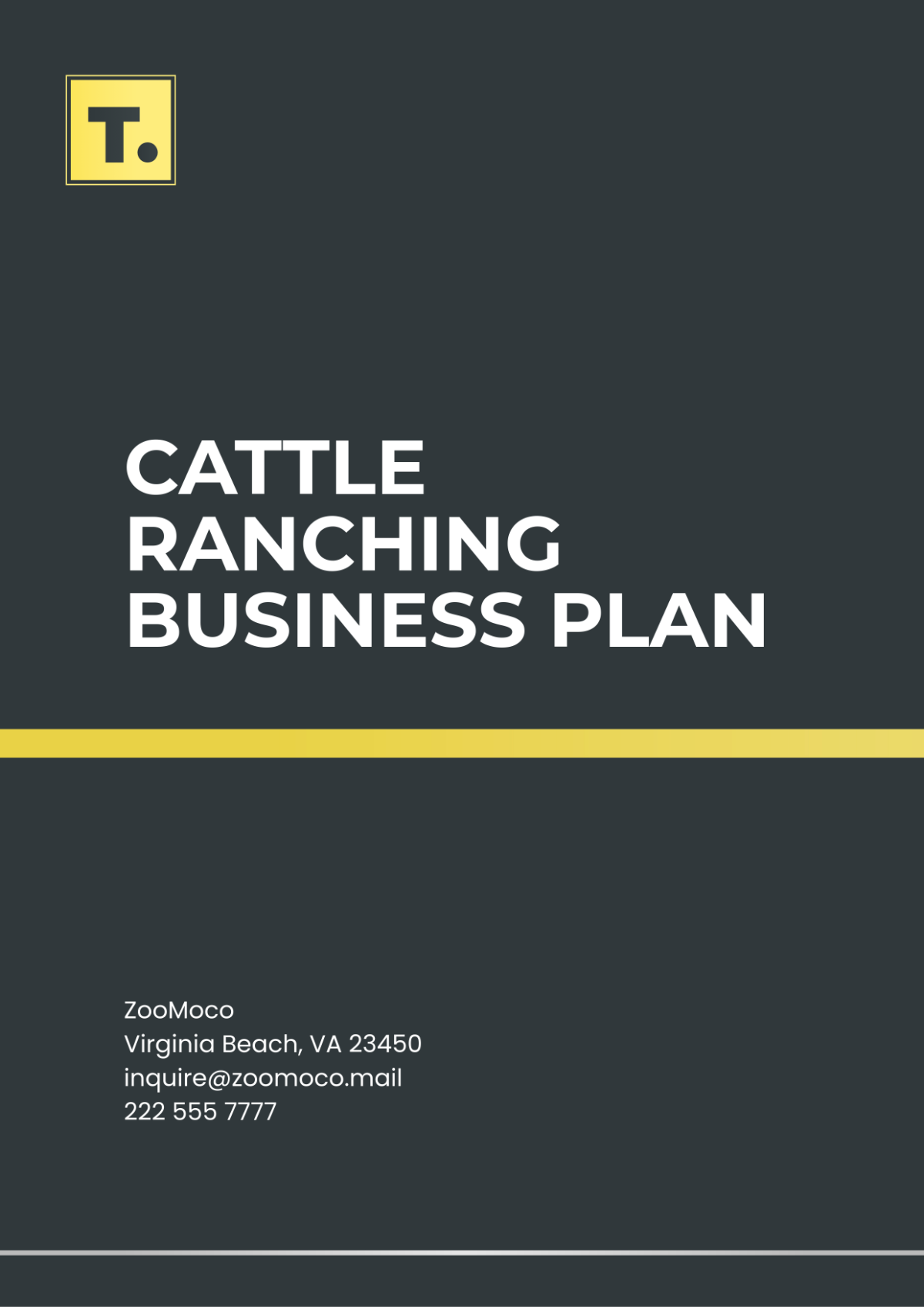 Cattle Ranching Business Plan Template - Edit Online & Download