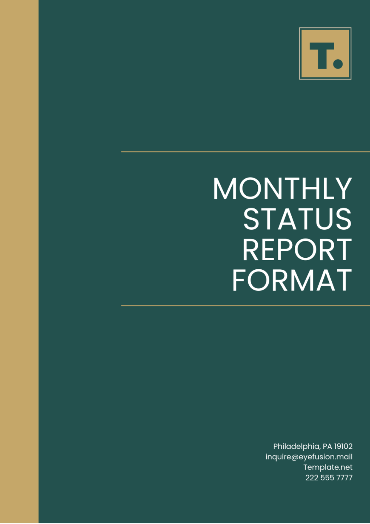 Monthly Status Report Format Template - Edit Online & Download