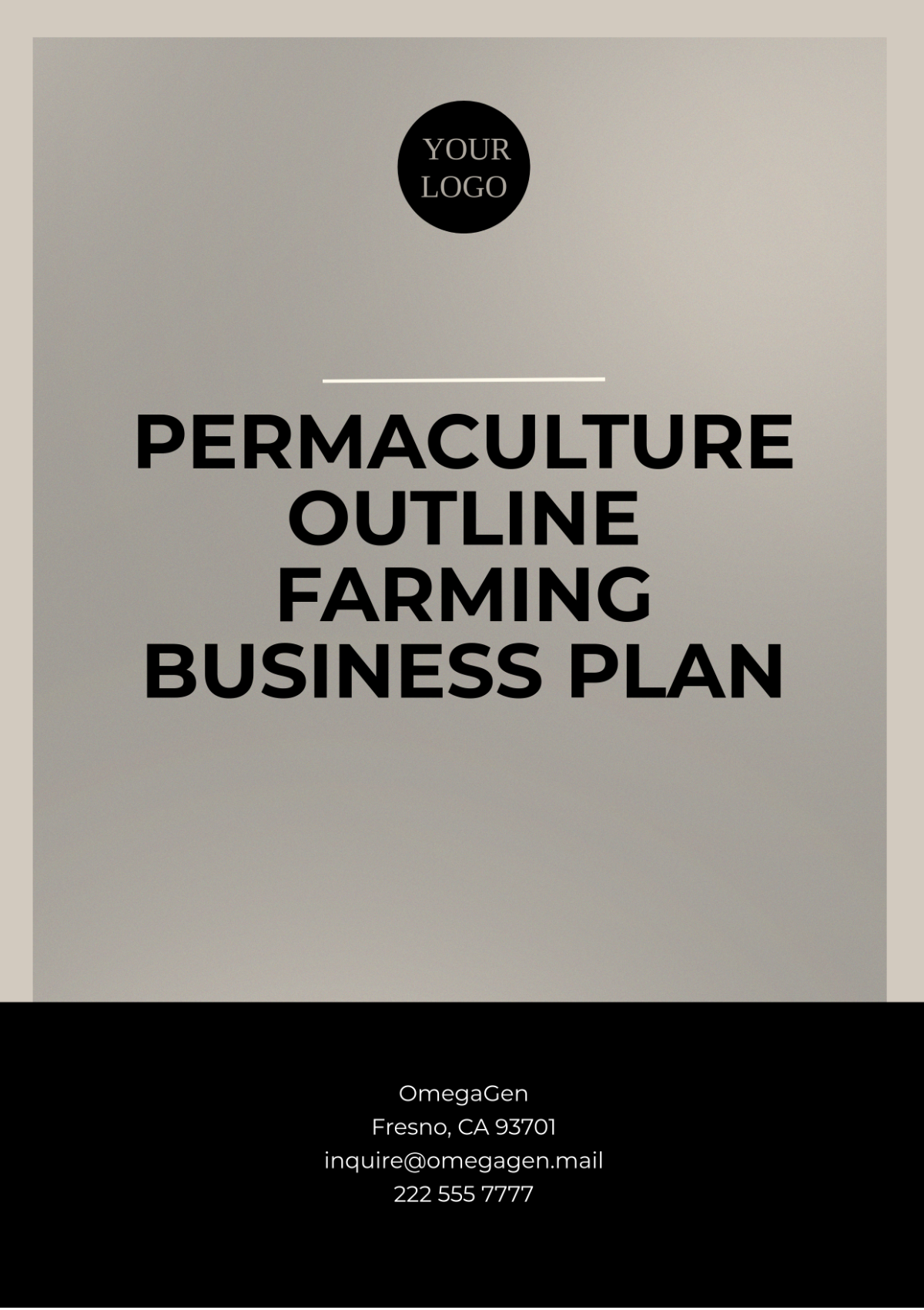 Permaculture Outline Farming Business Plan Template