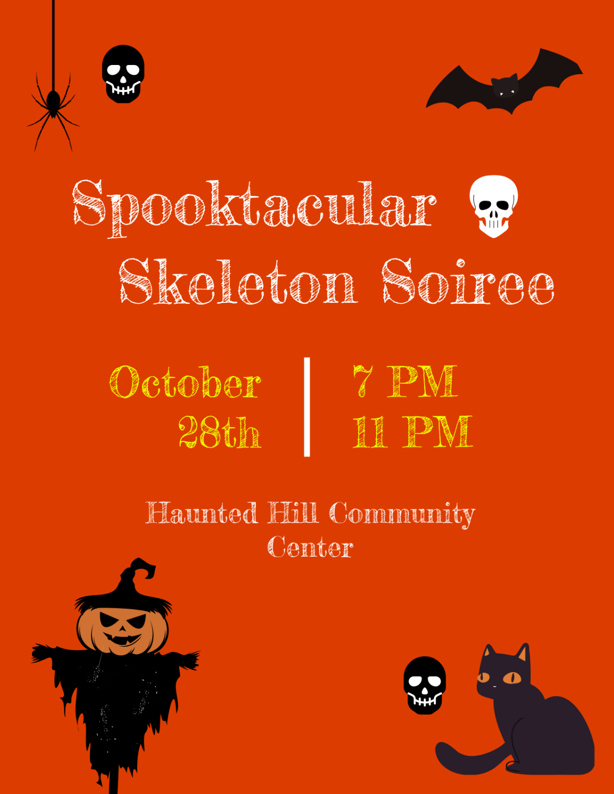 Halloween Skeleton Flyer Template