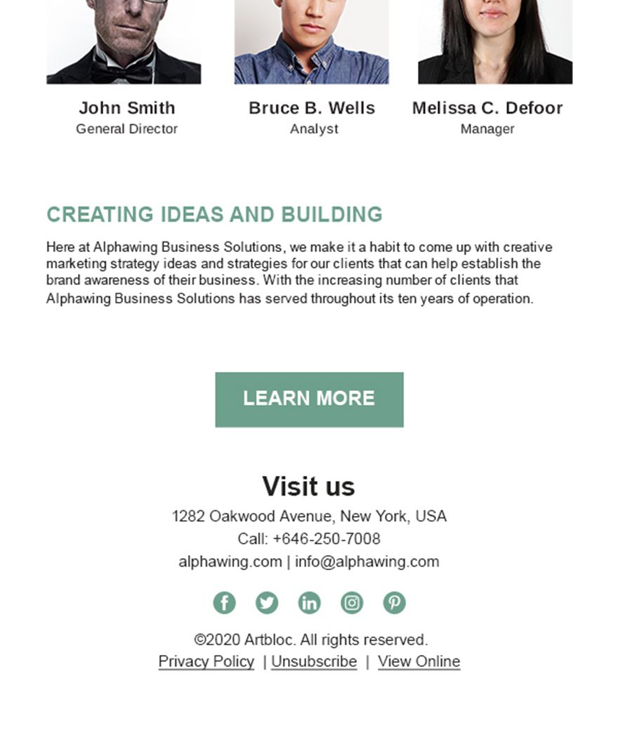 Business Coach Email Newsletter Template