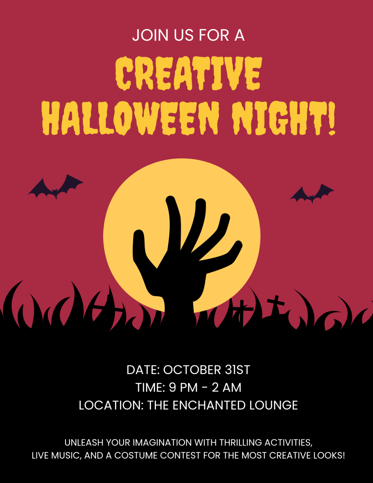 Creative Halloween Adult Flyer Template